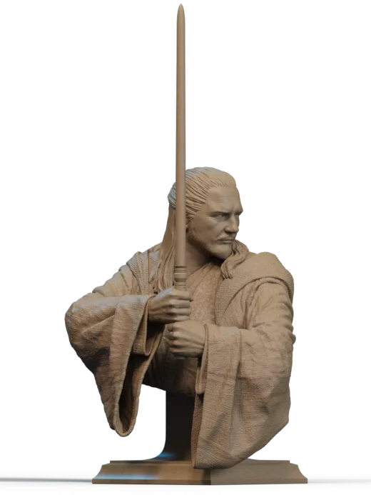 Stl qui gon jinn bust