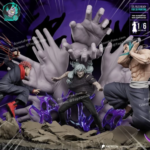 Stl fantasy kaidan yuji x todo vs mahito jujutsu kaise