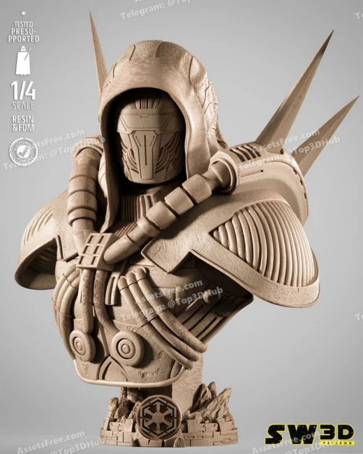 Sw3d darth marr portrait bust