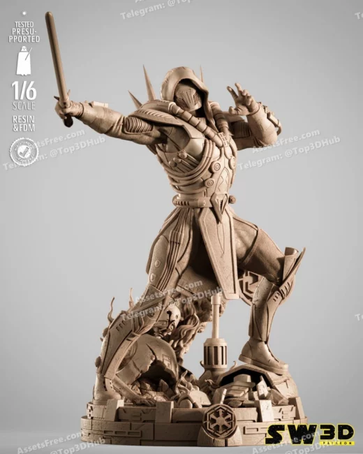 Sw3d darth marr sculpture