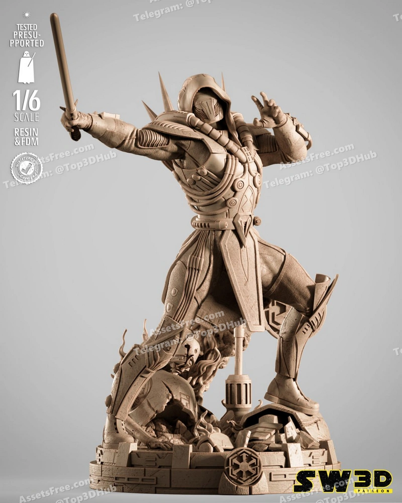 Sw3d darth marr sculpture