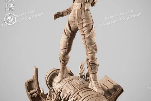 Sw3d jin erso sculpture