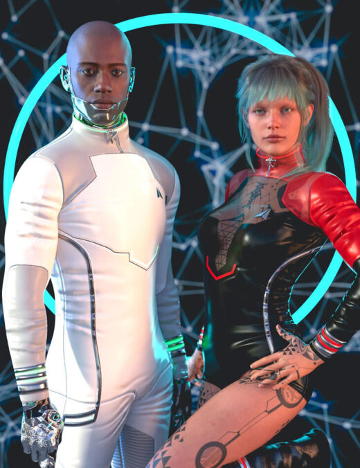 Space crew outfit for genesis 9 texture expansion