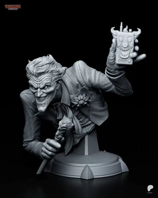 Tanuki figures joker batman bust