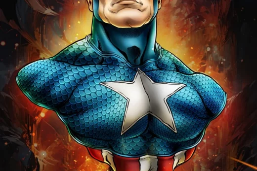 Wicked captain america portrait bust @top3dhub