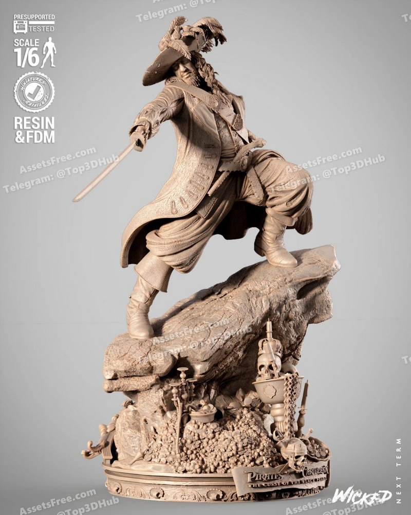 Wicked hector barbossa sculpture