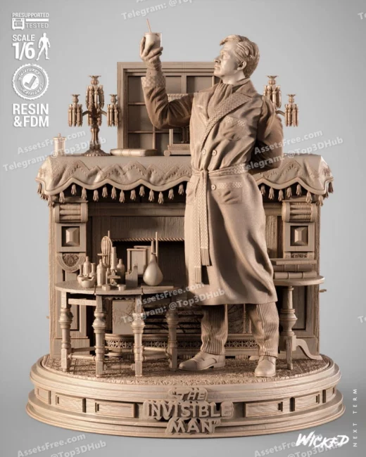 Wicked invisible man sculpture