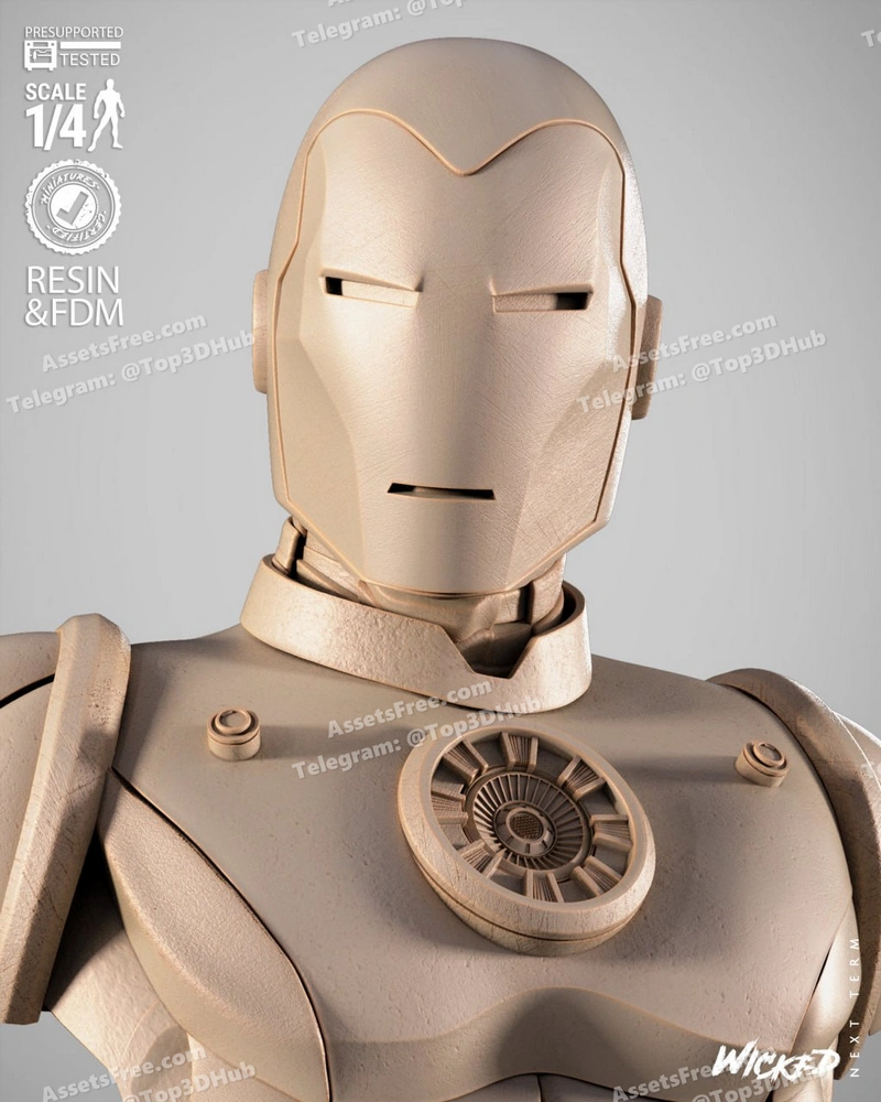 Wicked – Iron Man Bust-2 – STL 3D Print Model | AssetsFree.com Wicked iron man bust 2