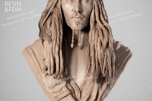 Wicked jack sparrow portrait bust