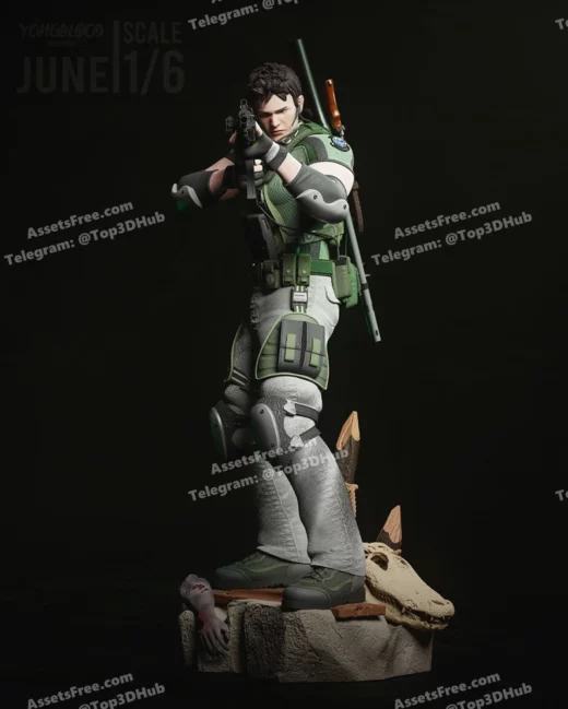 Yongblood sculpture chris redfield resident evil 5