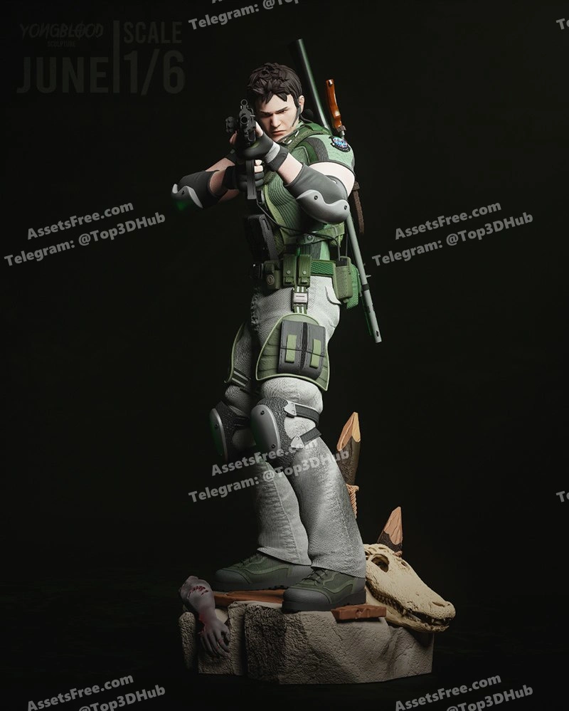 Yongblood sculpture chris redfield resident evil 5