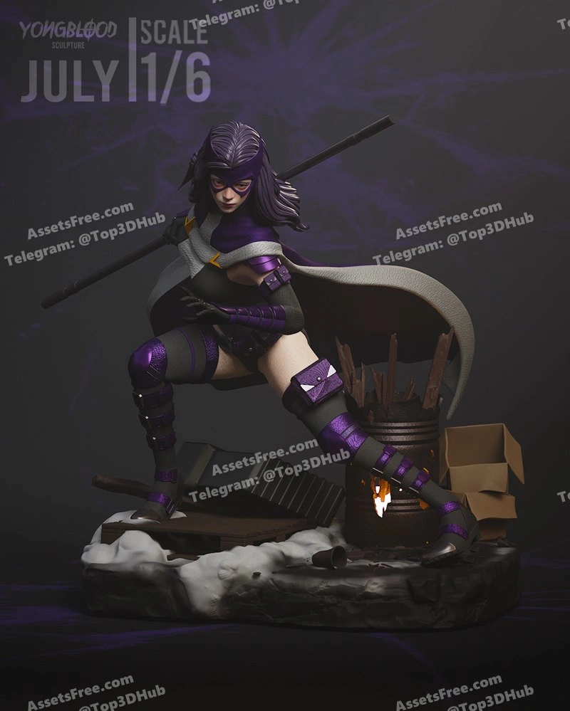 Yongblood sculpture huntress dc comics
