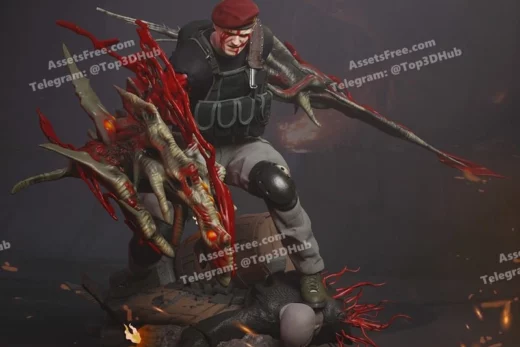 Yongblood sculpture jack krauser resident evil 4 remake