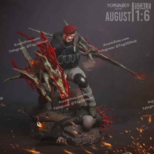 Yongblood sculpture jack krauser resident evil 4 remake