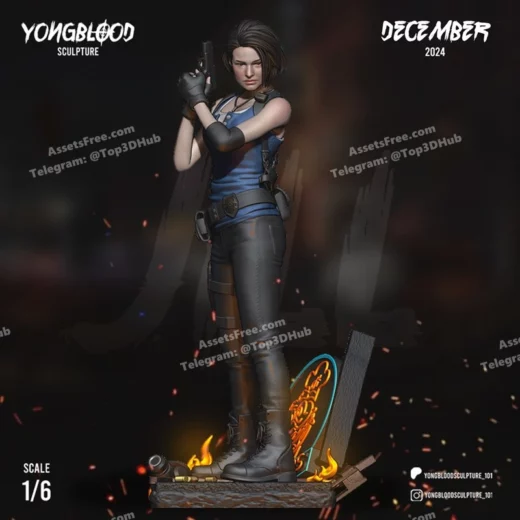 Yongblood sculpture jill valentine resident evil