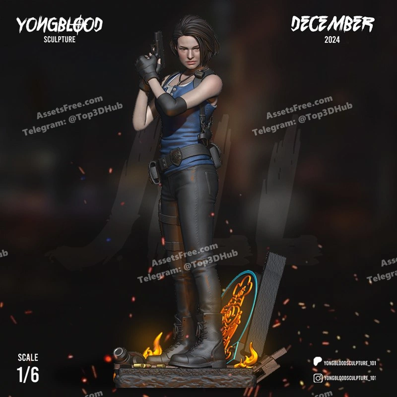 Yongblood sculpture jill valentine resident evil