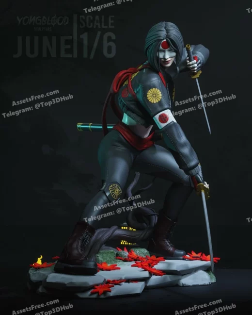 Yongblood sculpture katana dc comics