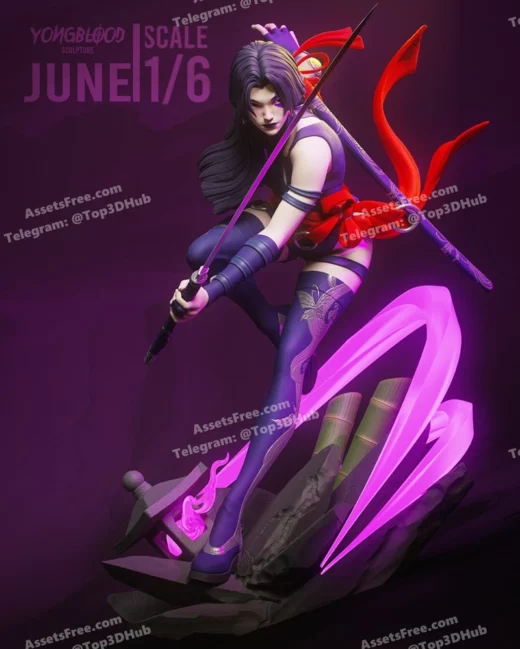 Yongblood sculpture psylocke marvel rivals