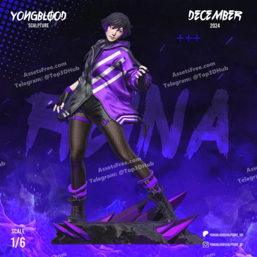 Yongblood sculpture reina mishima tekken 8 3d print model