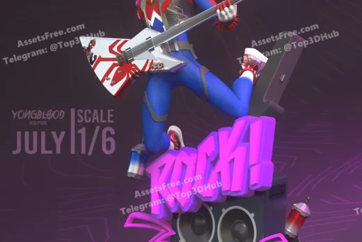 Yongblood sculpture spiderpunk 2099 marvel comics