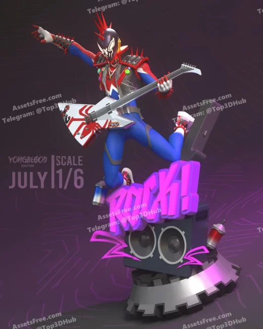 Yongblood sculpture spiderpunk 2099 marvel comics