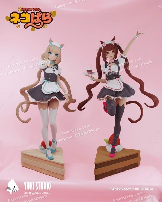 Yuki Studio – Chocola and Vanilla – STL 3D Print Model | AssetsFree.com Yuki studio chocola and vanilla