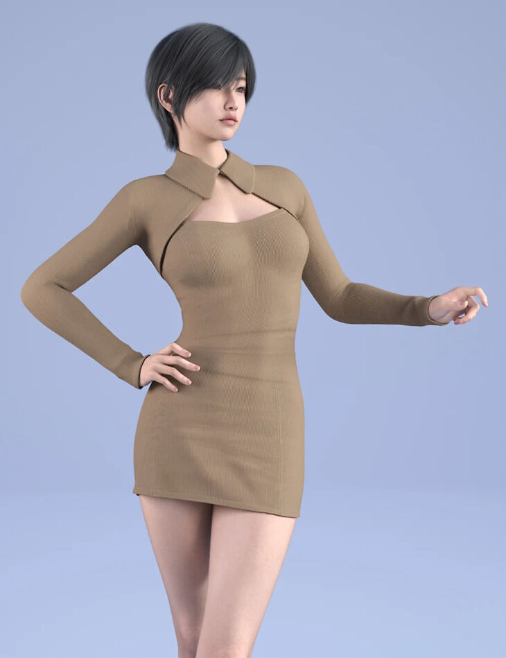Dforce hnc24 bolero mini dress outfit for genesis 9