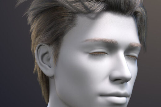 Dforce strand based fe dragon beard back hair for genesis 9