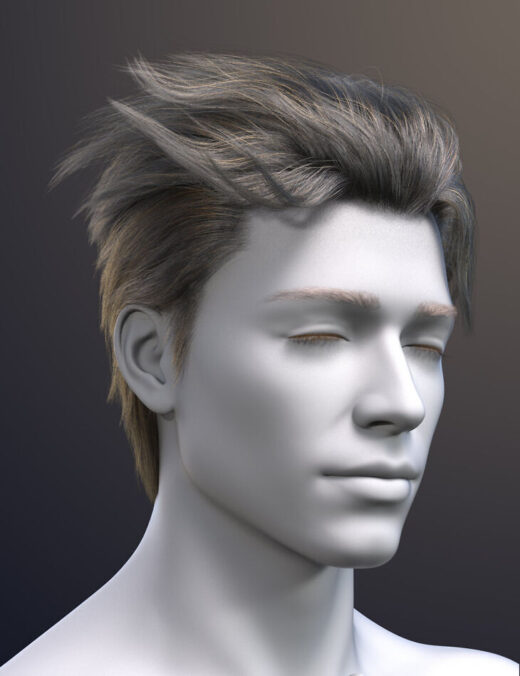 Dforce strand based fe dragon beard back hair for genesis 9