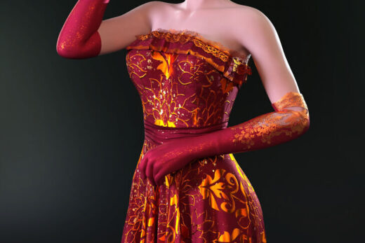 Dforce yk bra dress for genesis 9