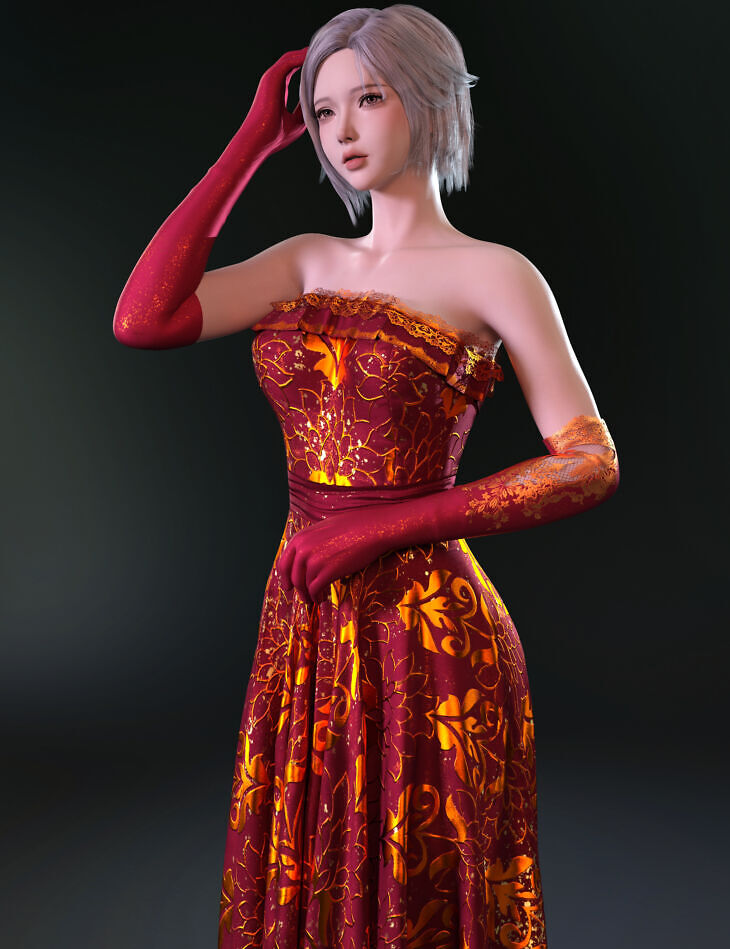 Dforce yk bra dress for genesis 9