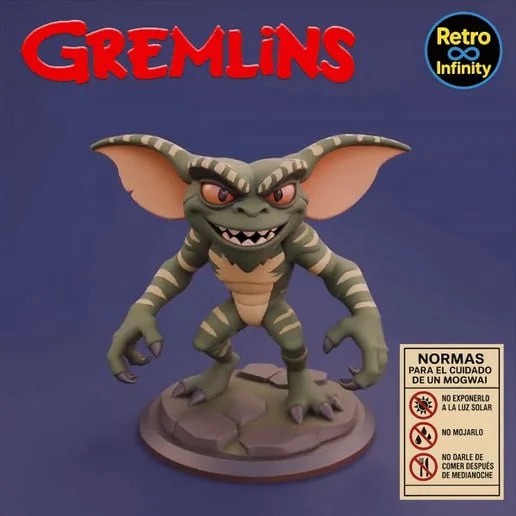Gremlin verde figura coleccionable 3d estilo retro 20250807 1 s9rsq