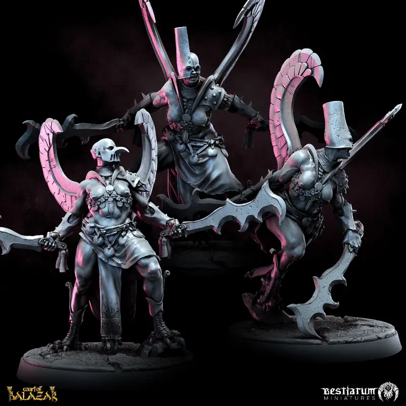 22_Exalted Talons x3- 32mm Base – STL 3D Print Model | AssetsFree.com 22 exalted talons x3 32mm base
