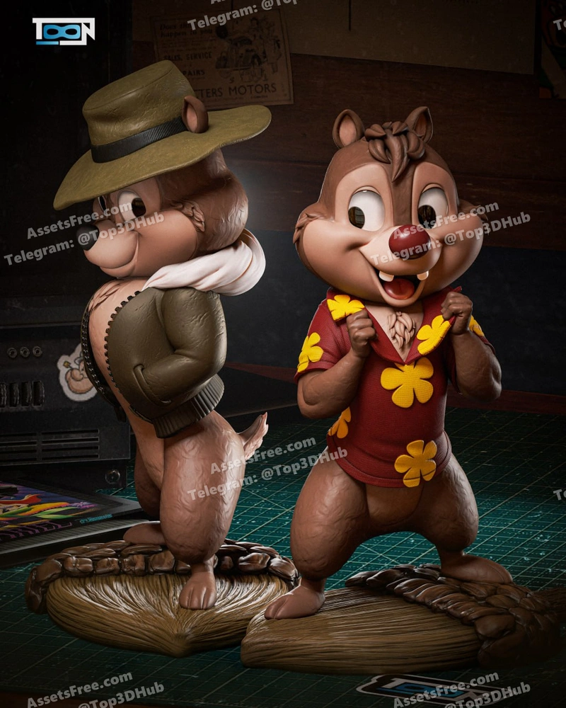 2509 – Chip & Dale – STL 3D Print Model | AssetsFree.com 2509 chip & dale