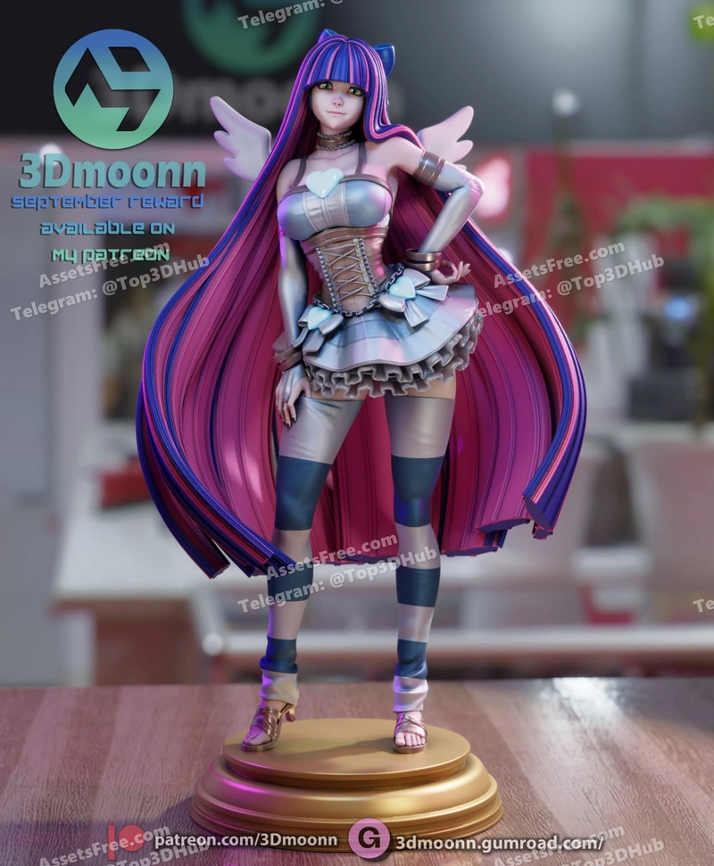 3Dmoonn – Panty & Stocking – Stocking – STL 3D Print Model | AssetsFree.com 3dmoonn panty & stocking stocking