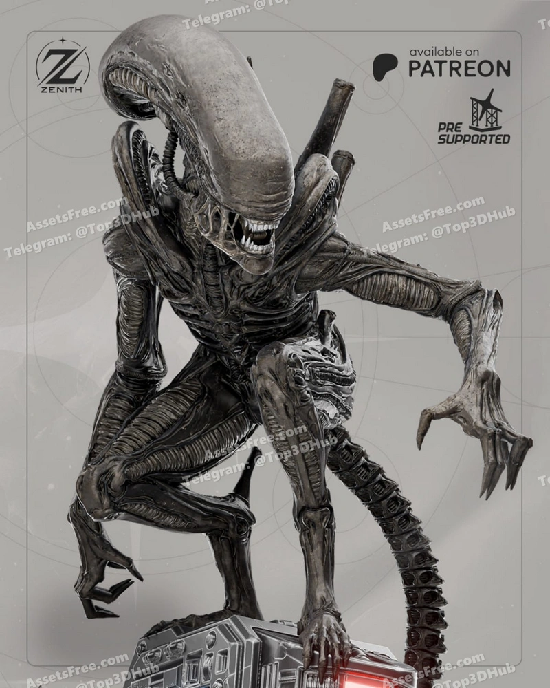 Alien Xenomorph + Bust – Zenith – STL 3D Print Model | AssetsFree.com Alien xenomorph + bust zenith