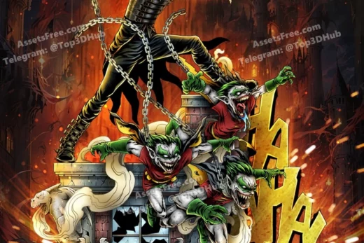 B3dserk batman who laughs sculpture