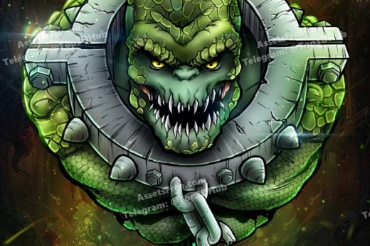 B3dserk killer croc portrait bust