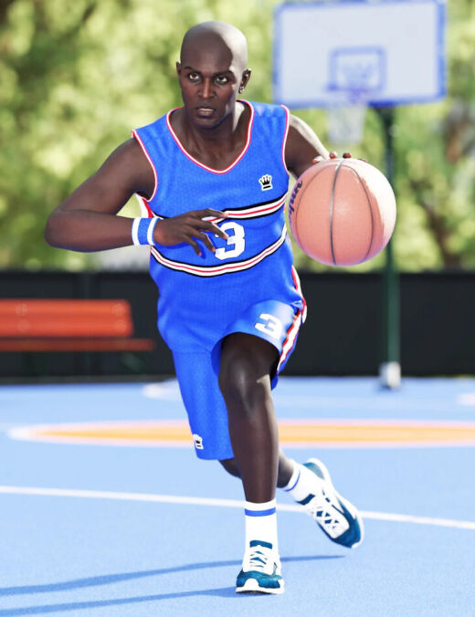 Basketball hierarchical poses for genesis 9 and xi sports ball set