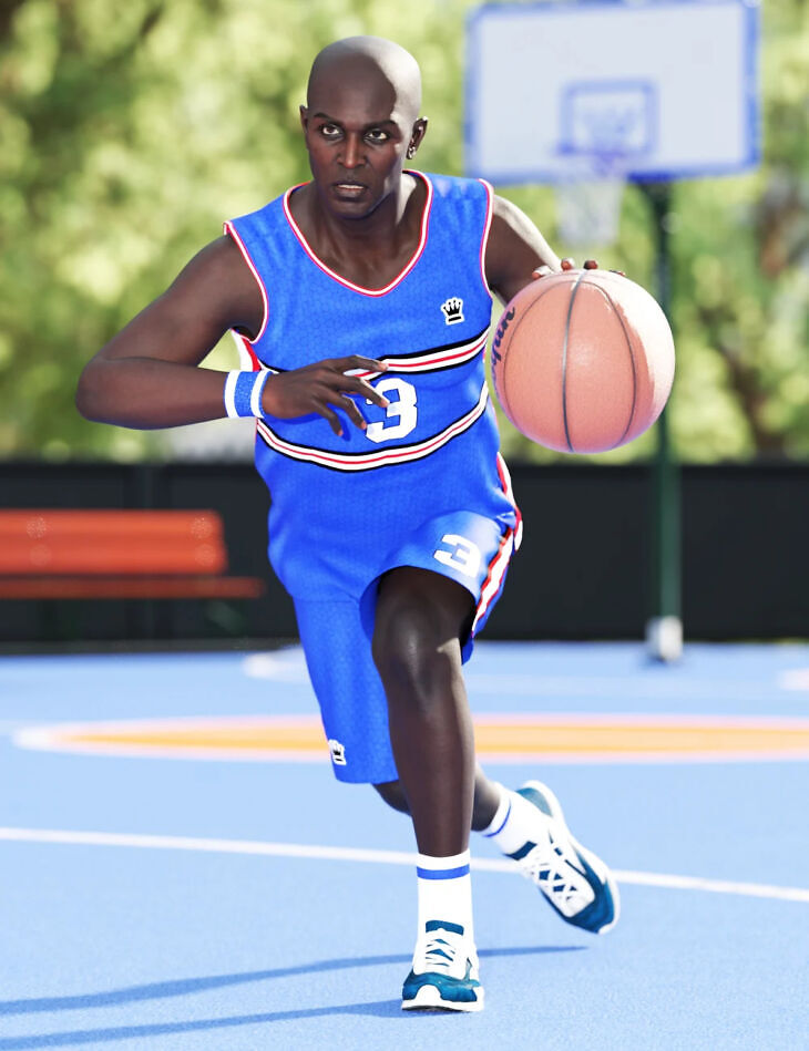 Basketball hierarchical poses for genesis 9 and xi sports ball set