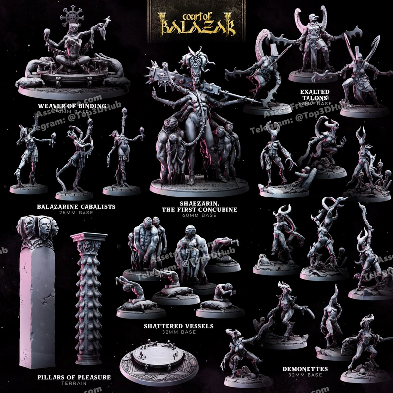 Bestiarum miniatures 08 2025 the cabal of languorbalazars dominion