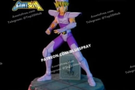 Blue spray unicorn jabu sculpture saint seiya