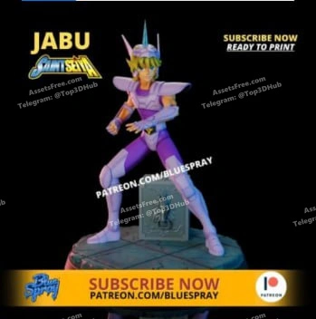 Blue spray unicorn jabu sculpture saint seiya