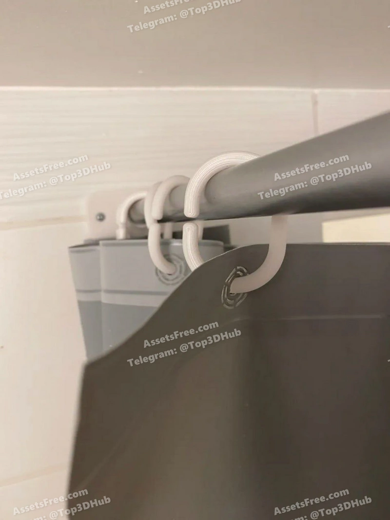 Crochet Rideau Douche – STL 3D Print Model | AssetsFree.com Crochet rideau douche