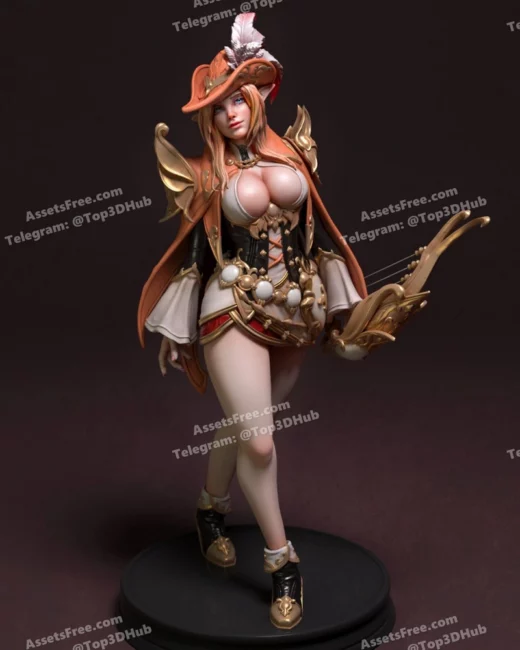 Custom miniatures bard(stl+blend)