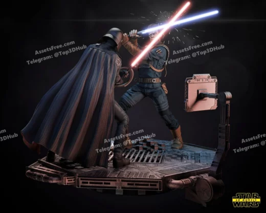 Diorama base cal kestis & second sister star wars 3d models 18 parts