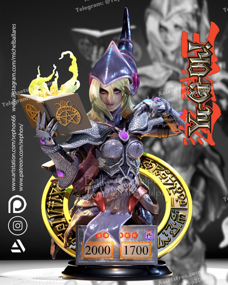 Dark magician girl bust by creative geek mb