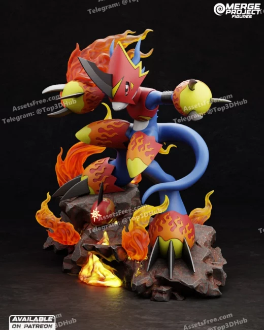 Digimon flamedramon merge project
