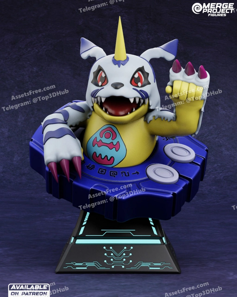 Digimon – Gabumon – Merge Project – STL 3D Print Model | AssetsFree.com Digimon gabumon merge project