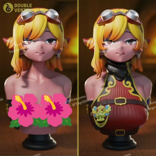 Double vertex kaela kovalskia hololive id vtuber bust figure